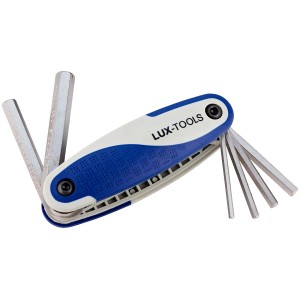 LUX Sechskant-Schlüsselhalter Comfort, 6-teilig mit mattverchromten Schlüsseln.