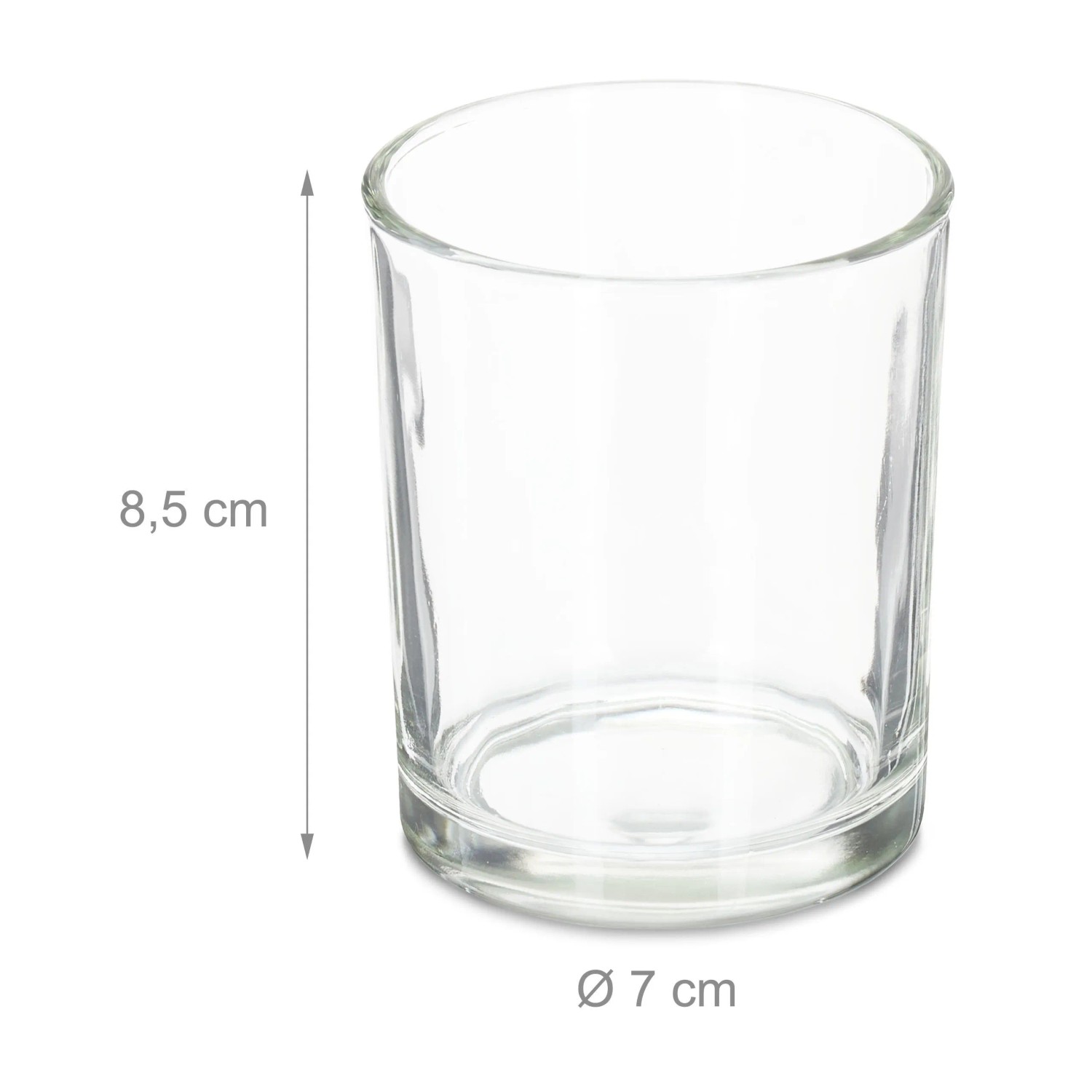 Relaxdays Teelichtgläser Glas Transparent 12er Set 8,5 cm x 7 cm 2,16 kg_4