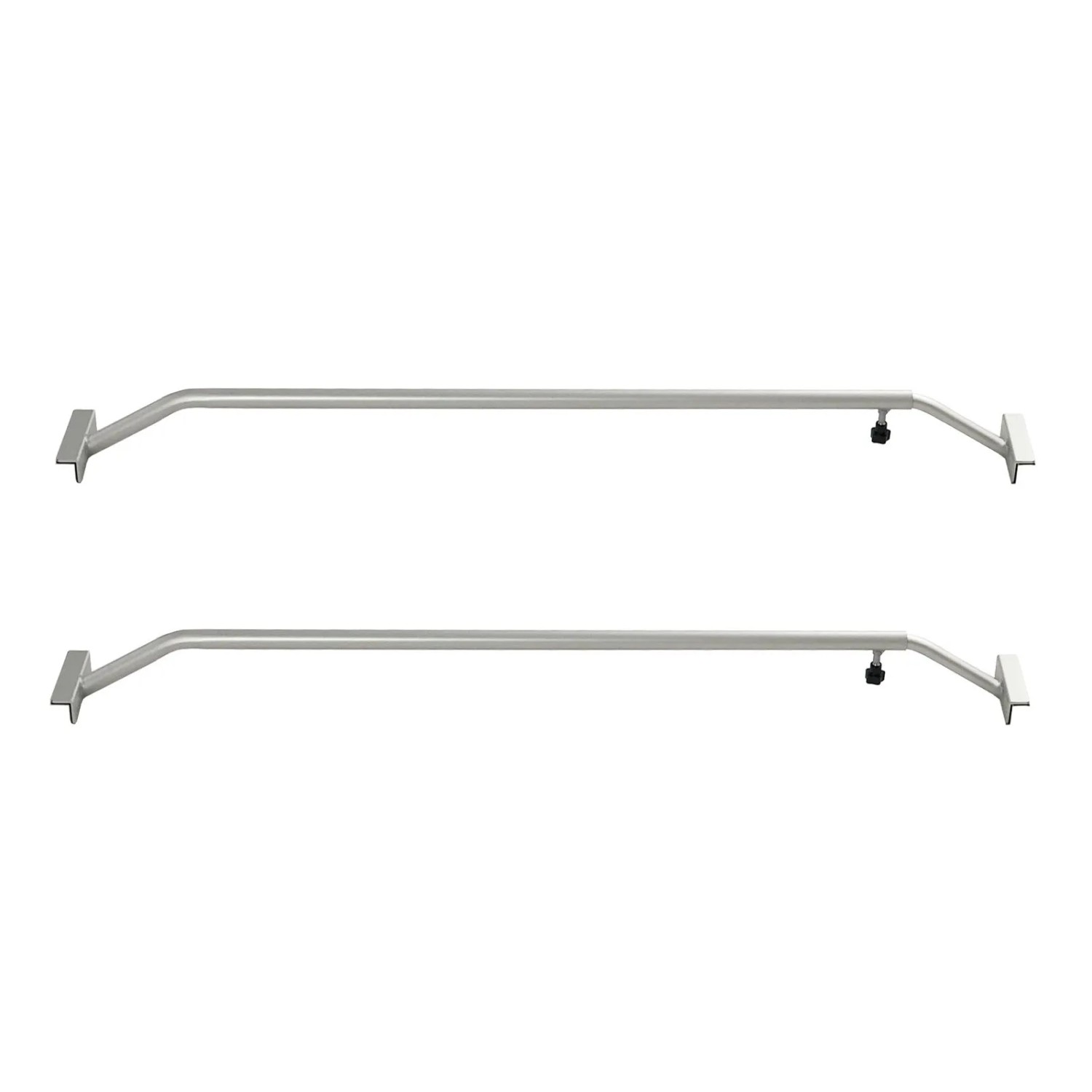 TRUTZHOLM 2 x Alu Flachplanenbügel Verstellbar 106 bis 148 cm Aluminium Knaufschraube