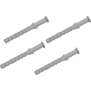 6 graue LUX Parallelspreizdübel, 8x100 mm, für sichere Befestigung in Vollziegel und Beton.