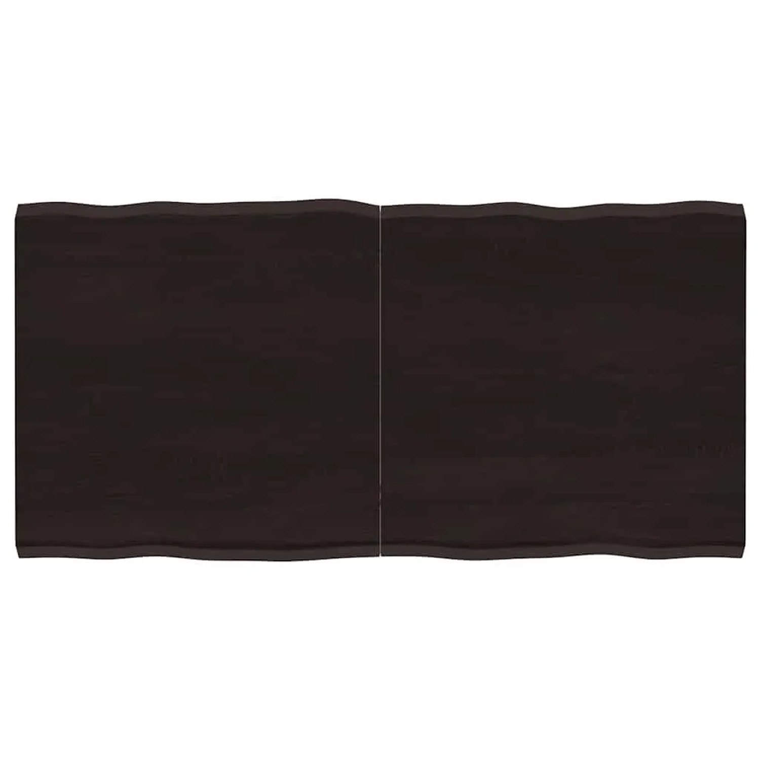 vidaXL Tischplatte 120x60x2-4 cm Massivholz Behandelt Baumkante 364026
