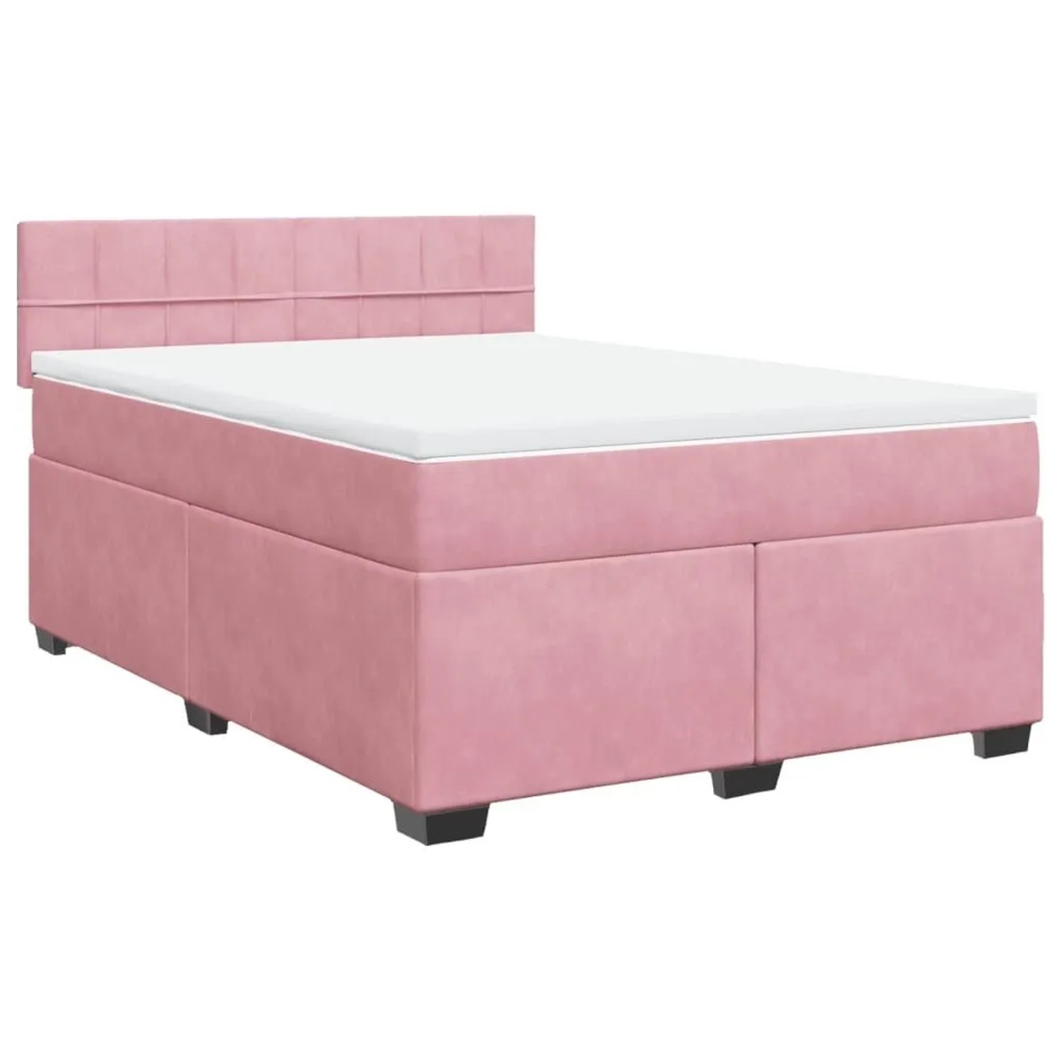 vidaXL Boxspringbett mit Matratze Rosa 160x200 cm Samt 3286359 günstig online kaufen