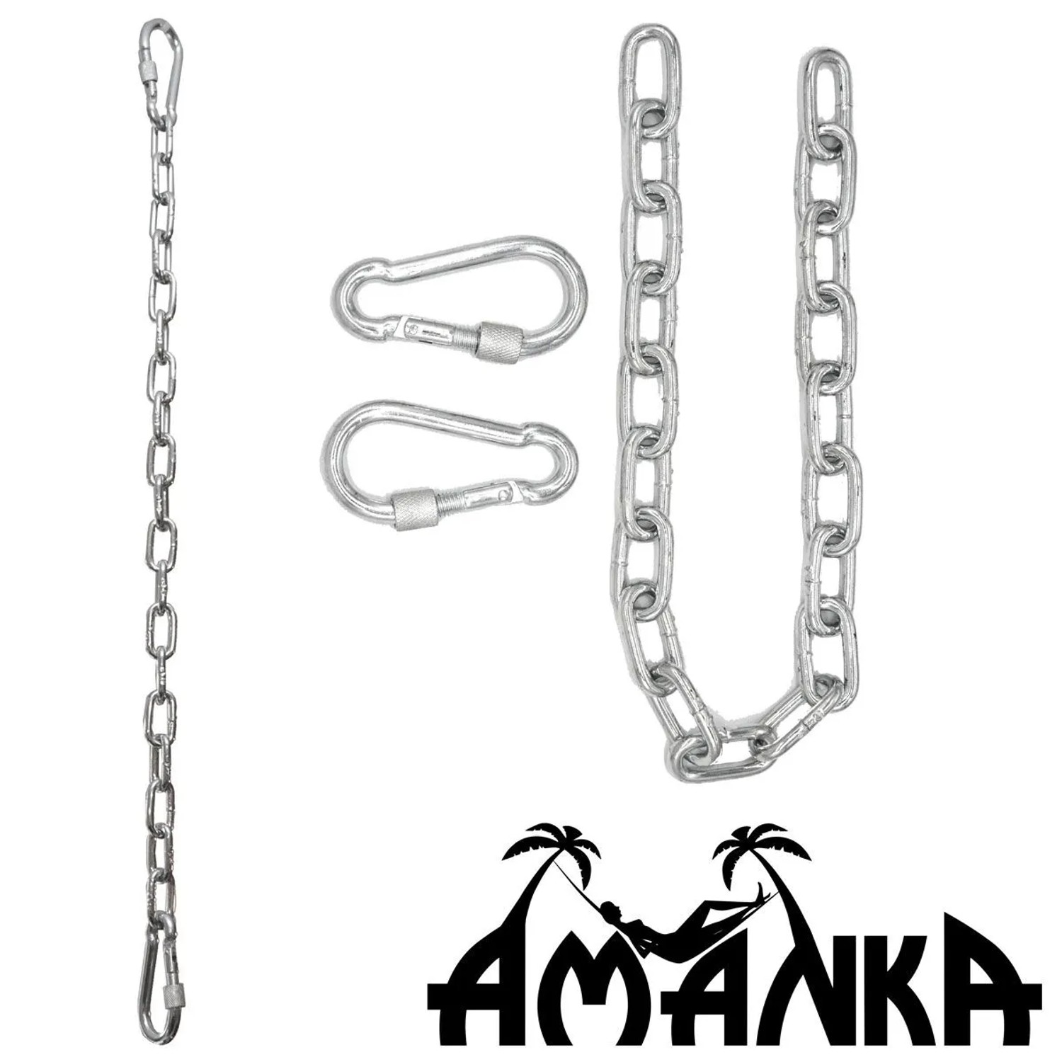 AMANKA Hängesessel Aufhängung 2er Set Kette 50 cm 4 Karabiner bis 230 kg kaufen bei OBI