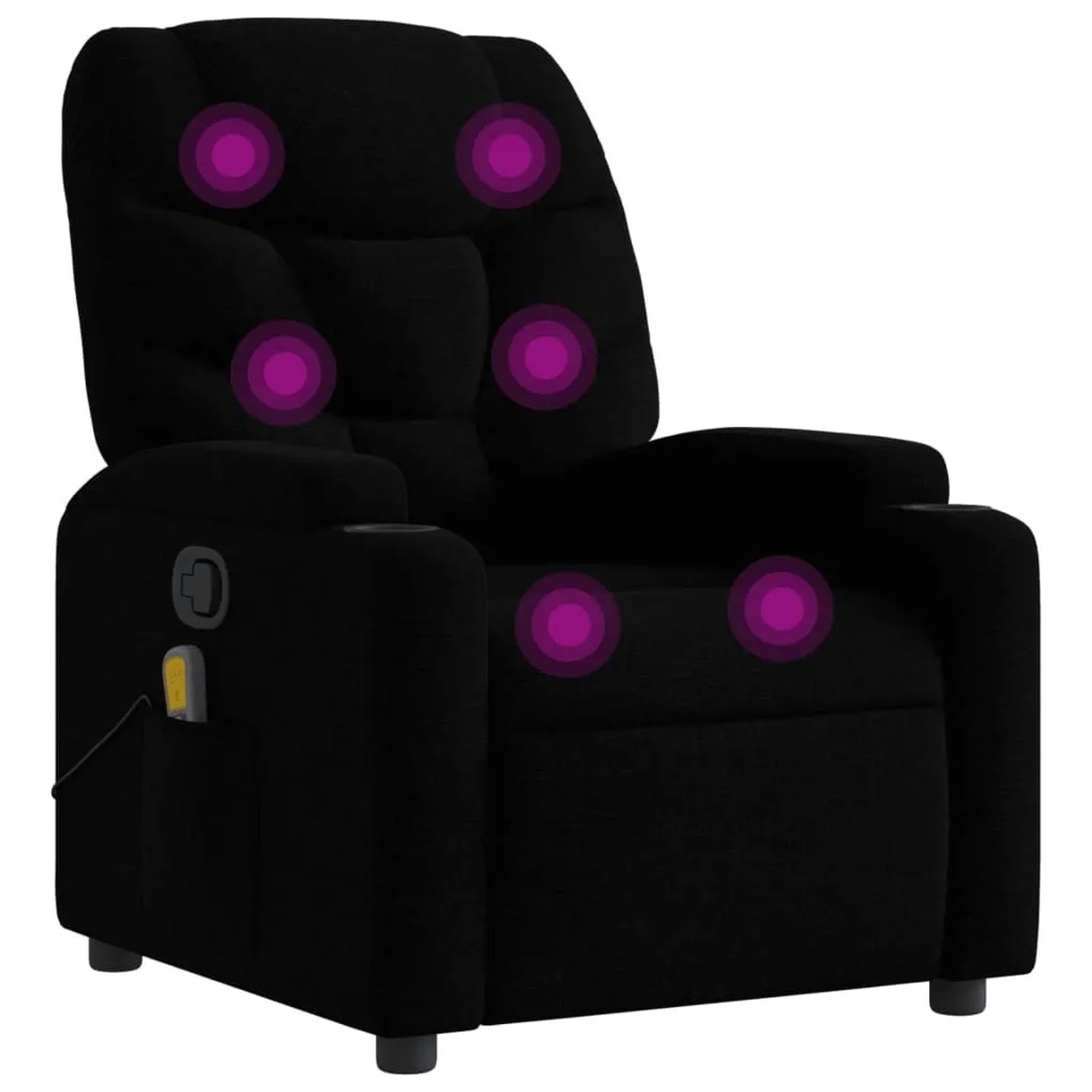 vidaXL Massage-Relaxsessel Schwarzer Stoff 3205614 günstig online kaufen