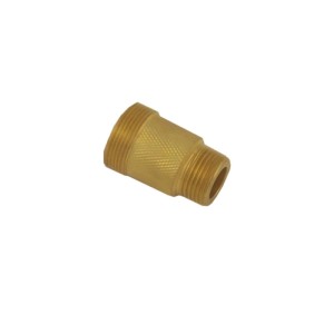 Goldener Metall-Reinigungsadapter 28mm für Zapfanlagen. Zubehör für Kolben- und Kompensatorhähne.