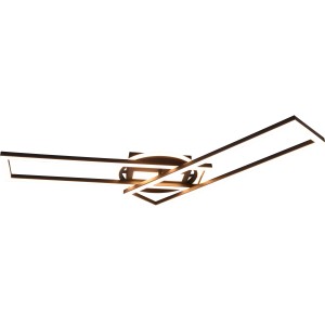 Moderne, schwarze LED Deckenleuchte Twister mit außergewöhnlichem Design für Wohnräume.