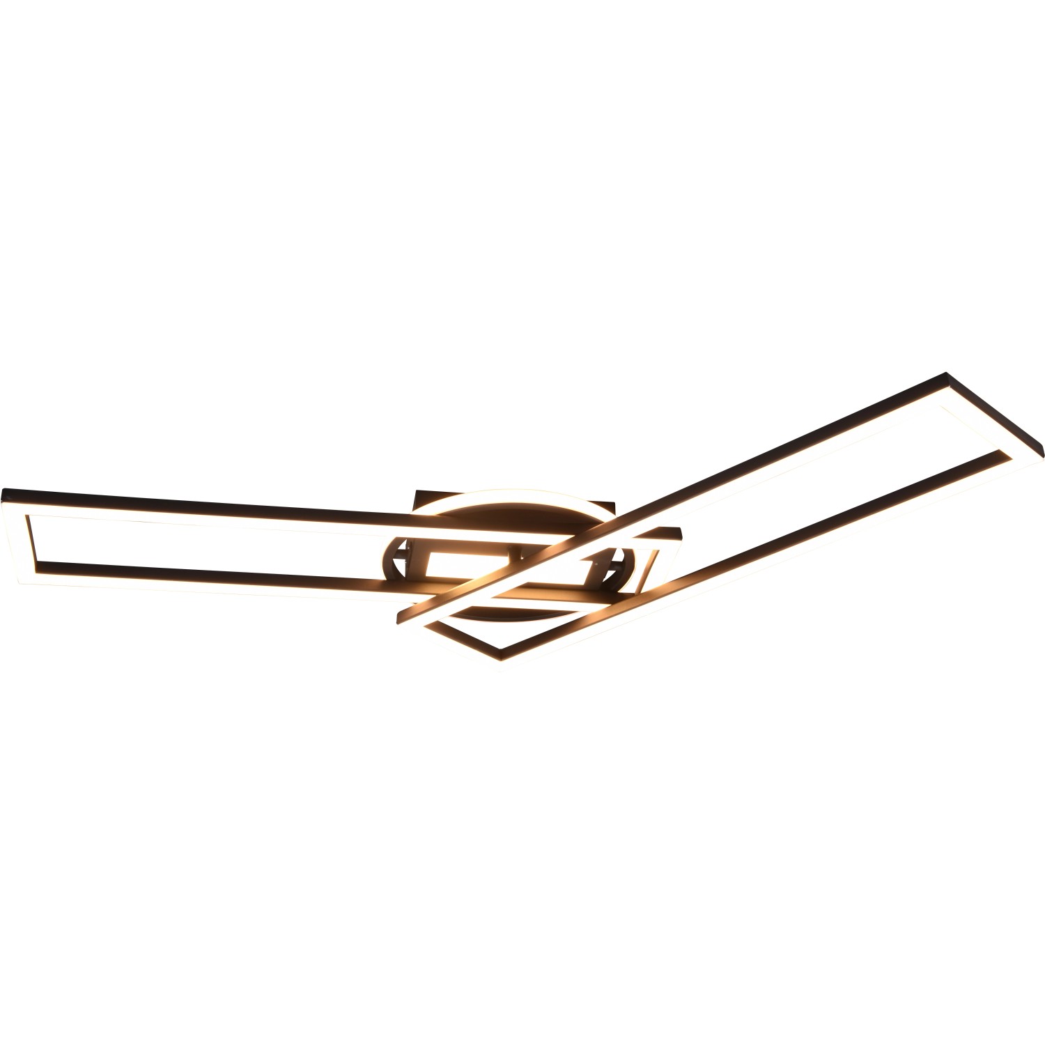 Moderne, schwarze LED Deckenleuchte Twister mit außergewöhnlichem Design für Wohnräume.