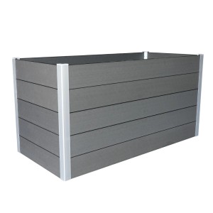 WPC Hochbeet Hellgrau 75 cm x 150 cm x 70 cm