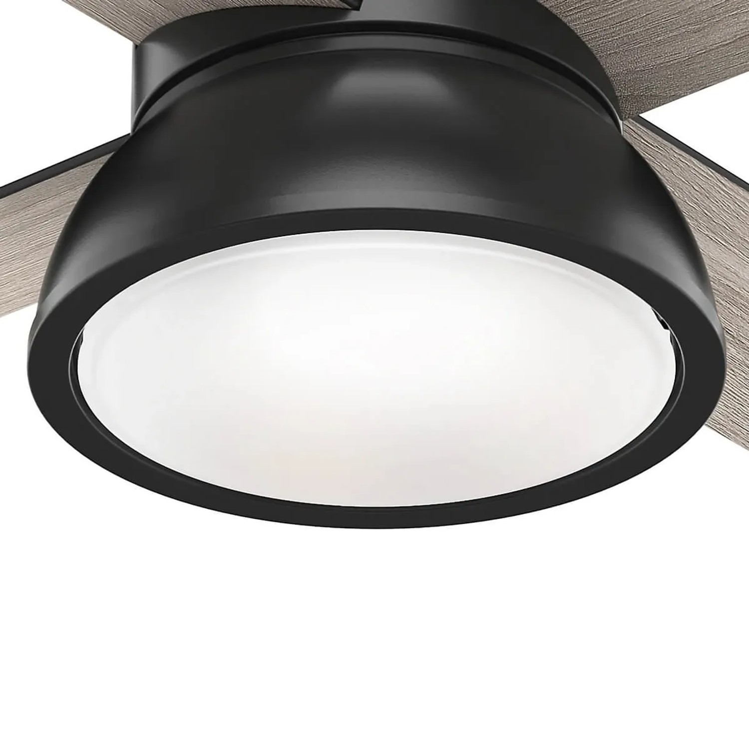 Deckenventilator Loki von Hunter FANS, 132 cm, schwarz, mit Beleuchtung.
