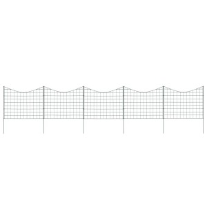 vidaXL Gartenzaun Set Konkav 77,5x64 cm Grün 146104