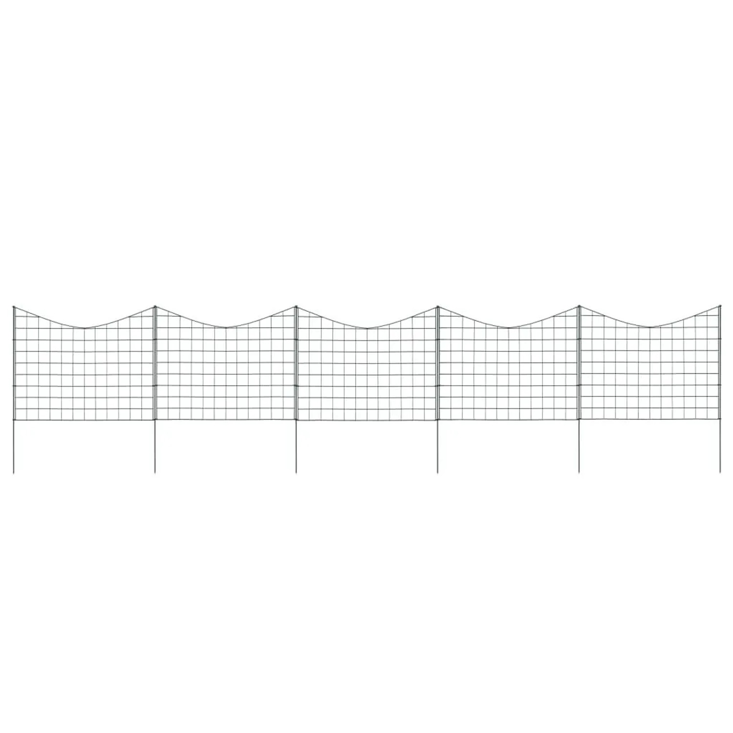 vidaXL Gartenzaun Set Konkav 77,5x64 cm Grün 146104 günstig online kaufen