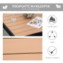 Outsunny Gartentisch für 4 Personen mit Tischplatte in Holzoptik.