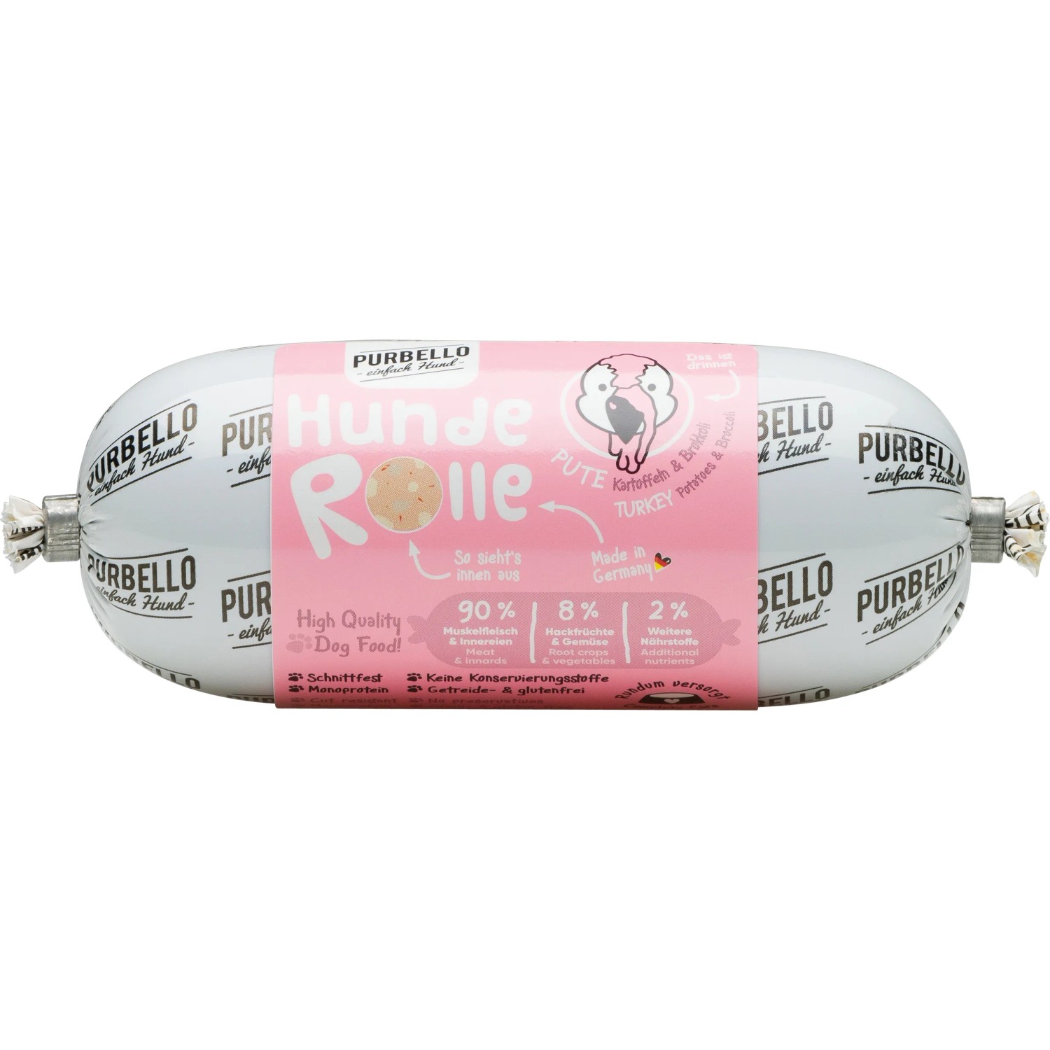 Purbello Hunderolle Pute mit Brokkoli/Kartoffeln 200 g