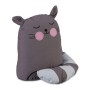 Relaxdays Türstopper Katze Polyester Grau Weiß Rosa Freistehend Schwer 22 cm x 20 cm x 15,5 cm 1 kg