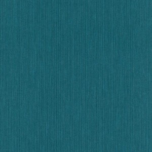 Petrolfarbene Vliestapete mit feinen Vinyl-Linien für Wohn- und Schlafzimmer.