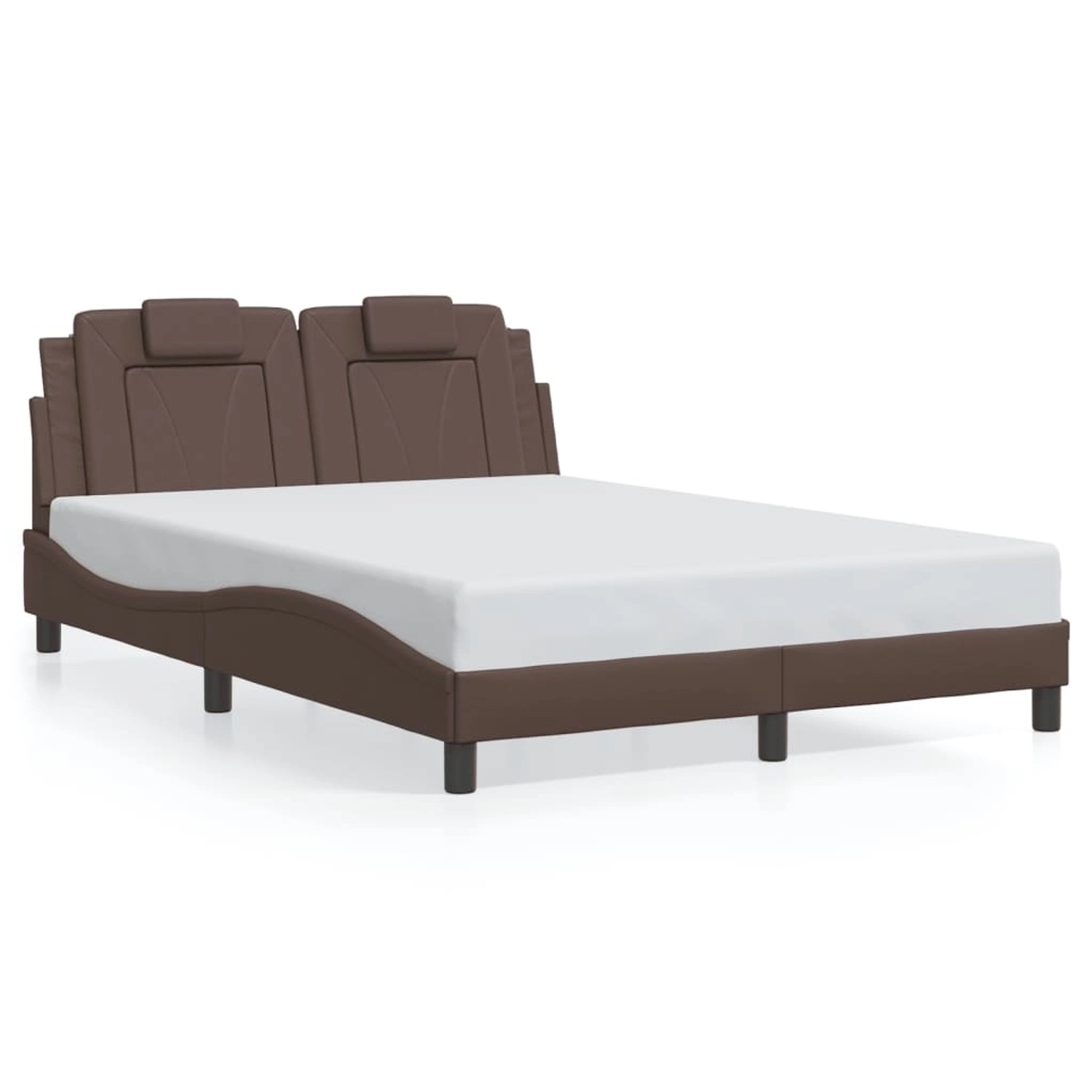 vidaXL Bettgestell Viana ohne Matratze Braun 120x200 cm Kunstleder 3208084 günstig online kaufen