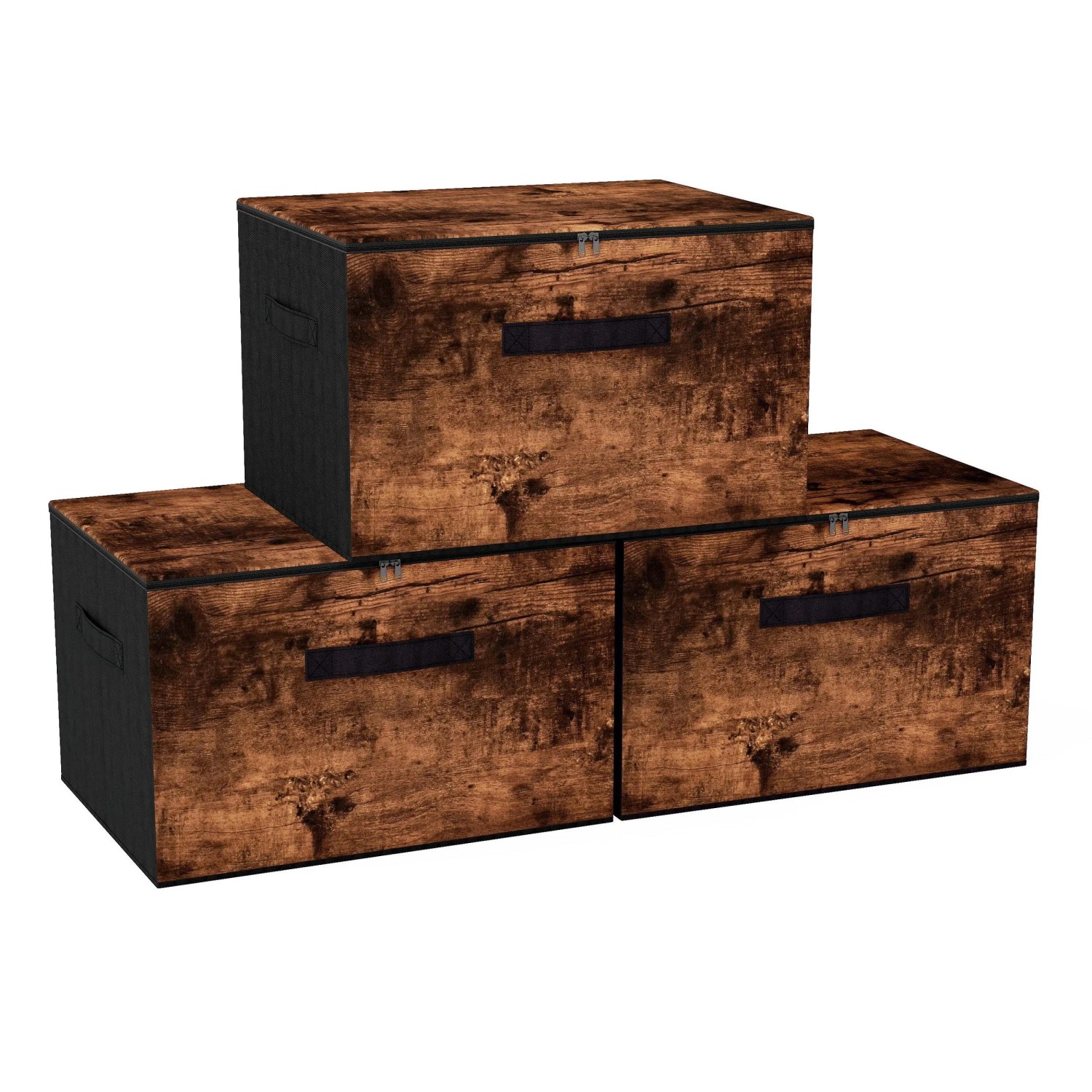 Sekey Aufbewahrungsbox mit Deckel aus Vliesstoff Faltbare Stoffboxen Faltbox Organizer für Kleidung Aufbewahrungsboxen für Schrank und Regal