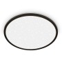 Schwarzes Brilo LED-Panel Slim Sternenhimmel, neutralweiß, Ø 37,5 cm. Deckenleuchte mit Sternenmuster.
