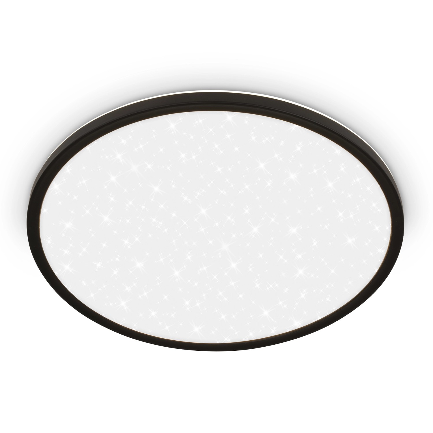 Brilo LED-Panel Slim Sternenhimmel Neutralweiß Schwarz 3,3 cm x Ø 37,5 cm