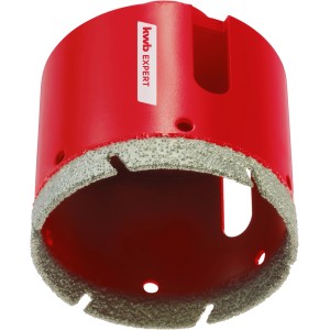 Roter kwb Fliesenbohrer, Ø 68 mm, für Winkelschleifer mit M14 Aufnahme.