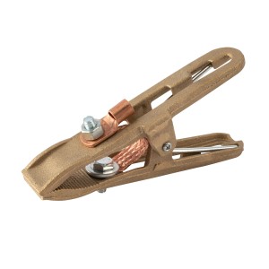 STAHLWERK Massezange 500A aus Messing für Schweißgeräte, Detailansicht.