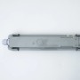 Graue LED-Feuchtraumleuchte, 120 cm lang, staub- und wassergeschützt (IP65).