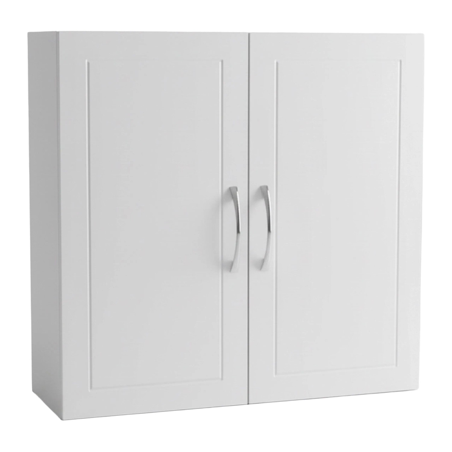 Relaxdays Hängeschrank MDF Metall Weiß Verstellbar 60 cm x 60 cm x 18 cm 9,6 kg