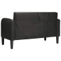 Schwarzes vidaXL Zweisitzer-Sofa (110 cm) aus Kunstleder. Modernes Sofa für Wohnzimmer.