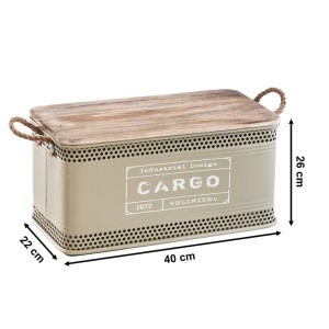 Kobolo Aufbewahrungsbox Wäschebehälter Box LOFT Eckig 64x32x31 cm