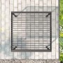 MWH Pergola Origin 88 Anthrazit 3x3m mit verstellbarem Lamellendach, auf Terrasse neben Gartenpflanzen.