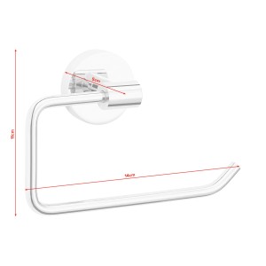Tesa Exxcellent Toilettenpapierhalter aus Chrom, zur Wandmontage ohne Bohren.