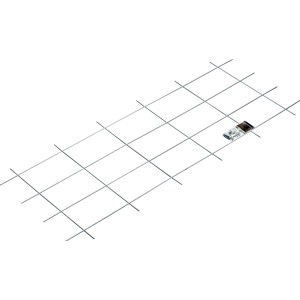 Weißes Metallspalier, 150x60 cm, zur Begrünung von Wänden und als Rankhilfe.