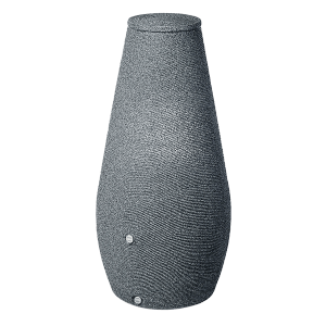 Arves Regentonne Drop 200 l in Granit-Optik. Wassertropfen-Design für den Garten.