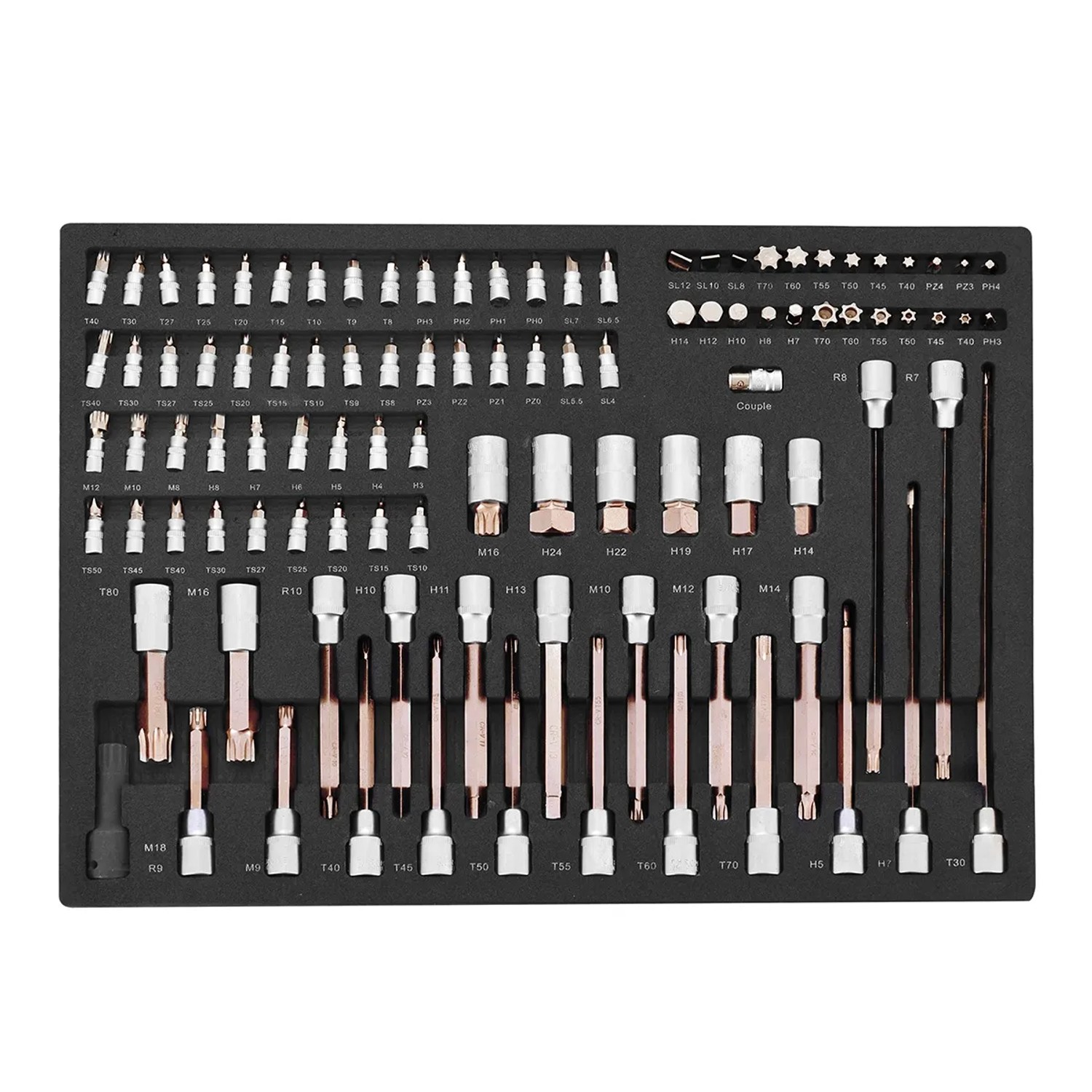 STAHLWERK Werkstattwageneinlage mit 102 Teiligem Bit und Steckschlüsselsatz günstig online kaufen