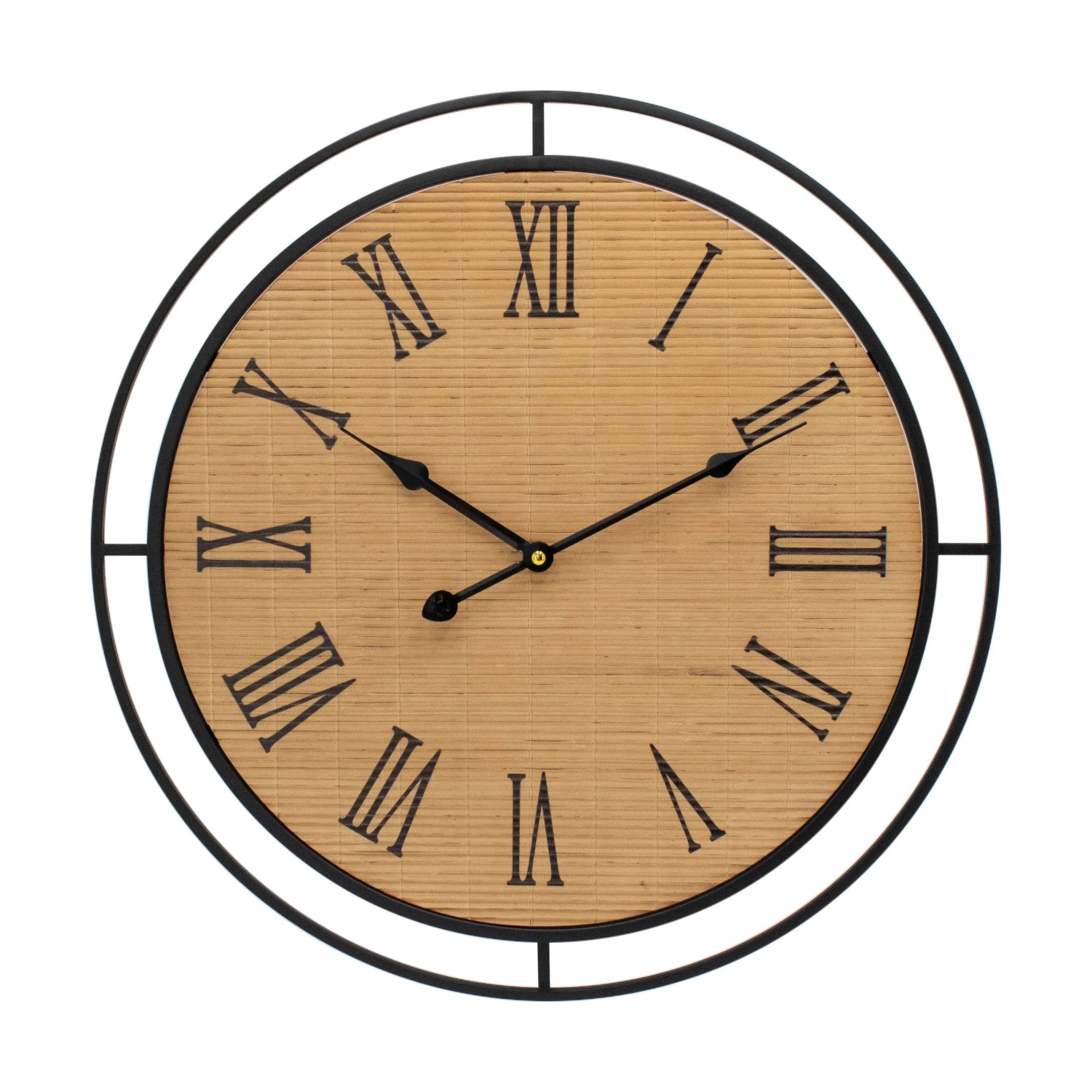 Wall-Art Wanduhr Bambus Römische Ziffern Ø 45 cm