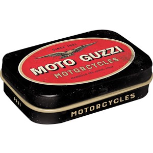 Nostalgic-Art Pillendose mit Moto Guzzi Logo, Metalldose für unterwegs.