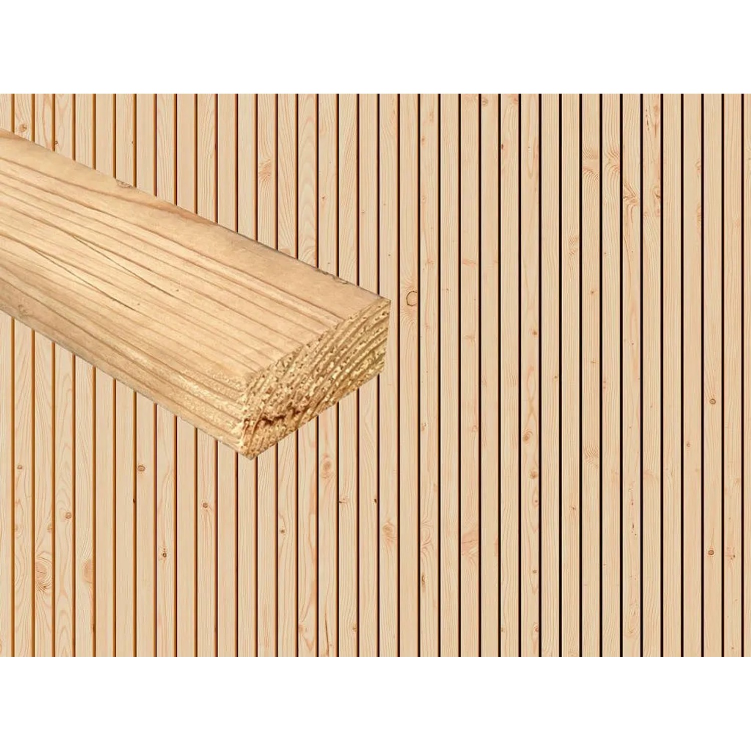 Woodtex Fassadenverkleidung Kanadische Douglasie Rhombusprofil 20 mm Stark 4,5 cm Breit 488 cm Lang Inhalt 4,88