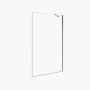 Duschparadies 200cm Wandprofil mit Stabilisierungsstange Stabilisator 45cm Für 6-8mm Glas Walk-in Dusche Glas Seitenwand Chrom