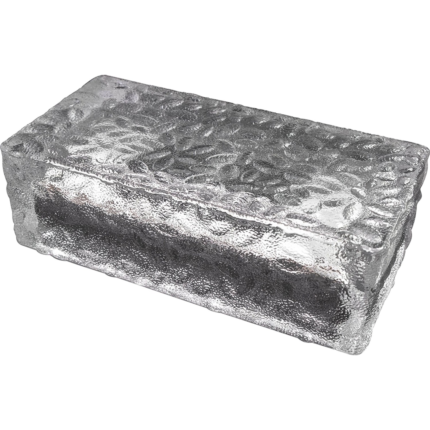 Fuchs Solar Pflasterstein, kaltweiß, 19,6x9,6x6 cm. Solarbetriebener Pflasterstein für Garten und Terrasse.