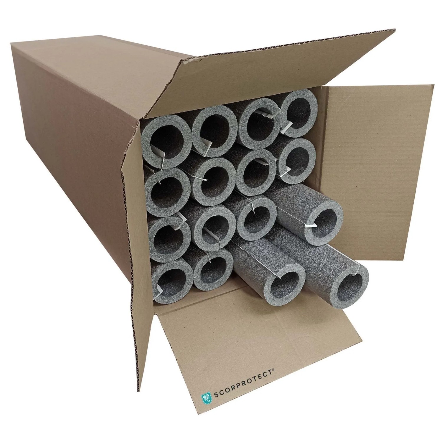 Scorprotect Karton  Graue PE Rohrisolierung Selbstklebend 42 X 13 X 1 Meter
