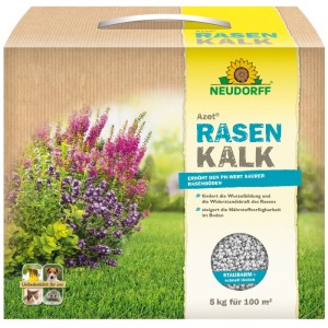 Neudorff Rasen-Kalk Azet 5 kg: Kalk zur Bodenverbesserung und Moosvorbeugung für einen grünen Rasen.