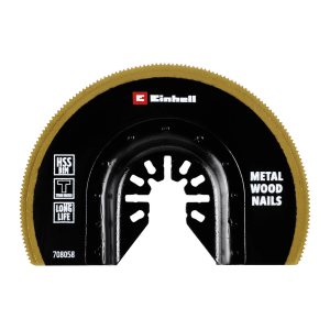 Einhell HSS BiM Sägeblatt, halbrund, Ø 88mm, Titanbeschichtung für Multitool.