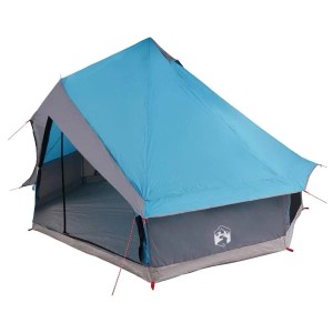 vidaXL Familien-Tipi-Zelt mit Dach Blau und Grau 400 x 346 x 250 cm 42000979