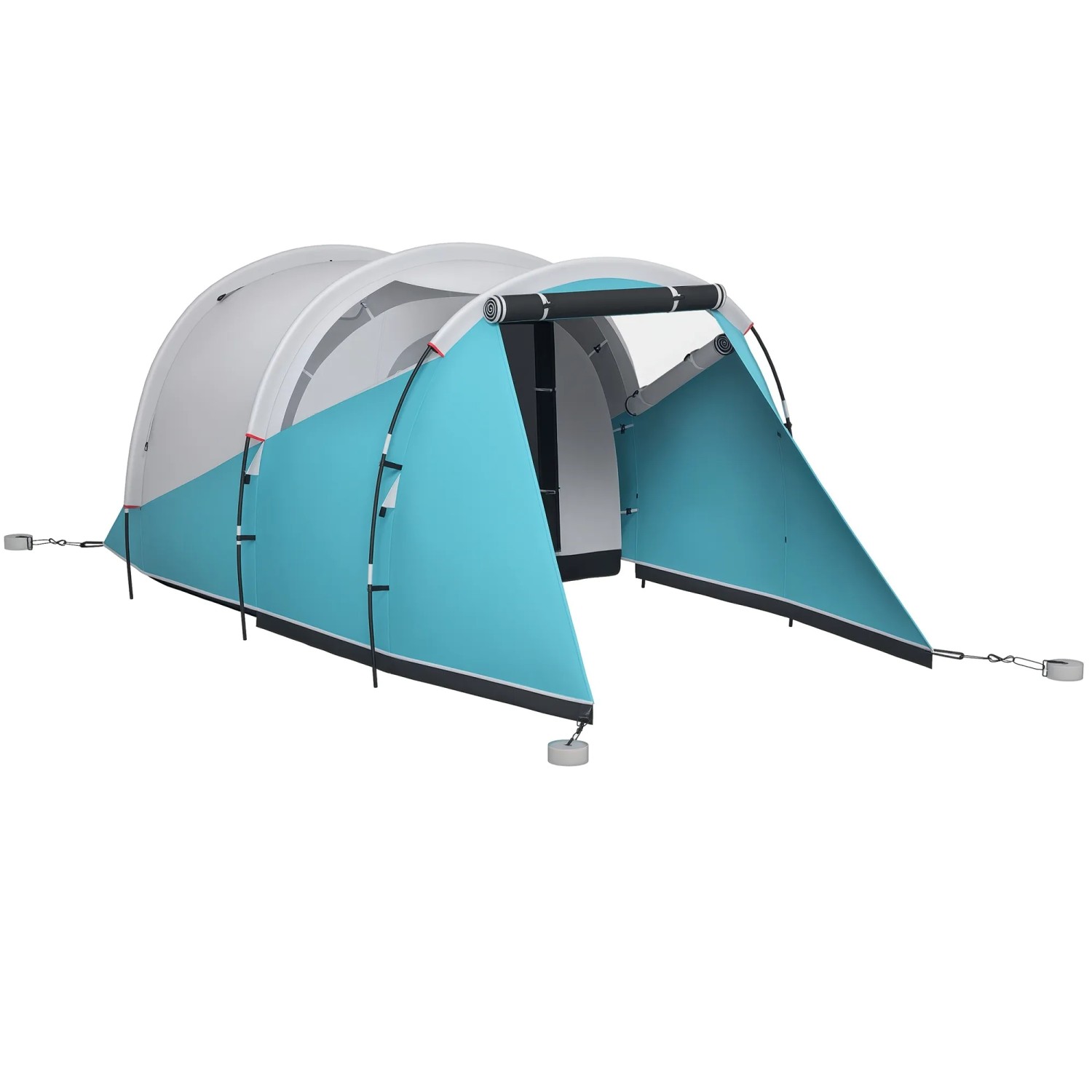 Outsunny Campingzelt Polyester PE Blau 460L x 260B x 190H cm