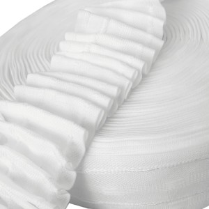 Bestlivings Gardinenband Bleistiftband, 50mm breit, weiß, 10m Rolle für Fenstervorhänge.