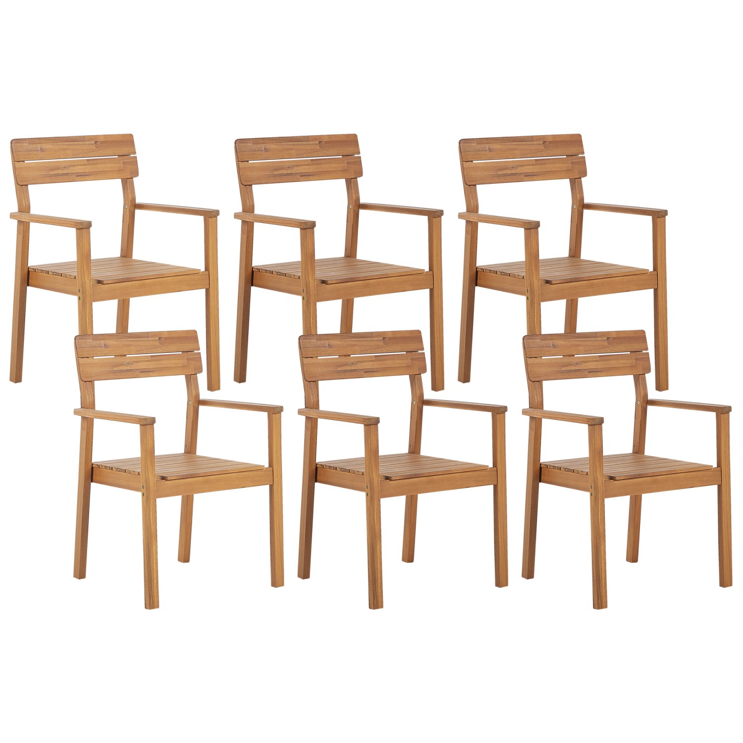 Beliani Gartenstuhl Heller Holzfarbton 56x60x88 günstig online kaufen