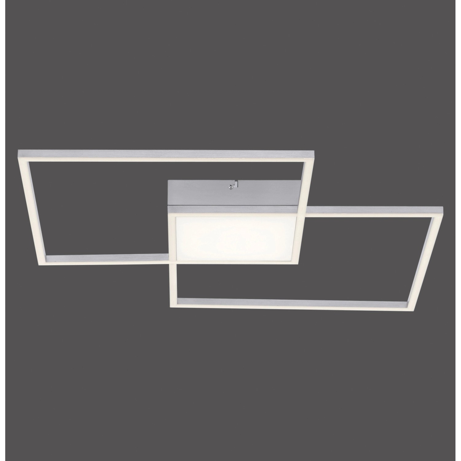 LED Deckenleuchte Asmin in Silber 3x 16,5W 4950lm 600x600mm günstig online kaufen