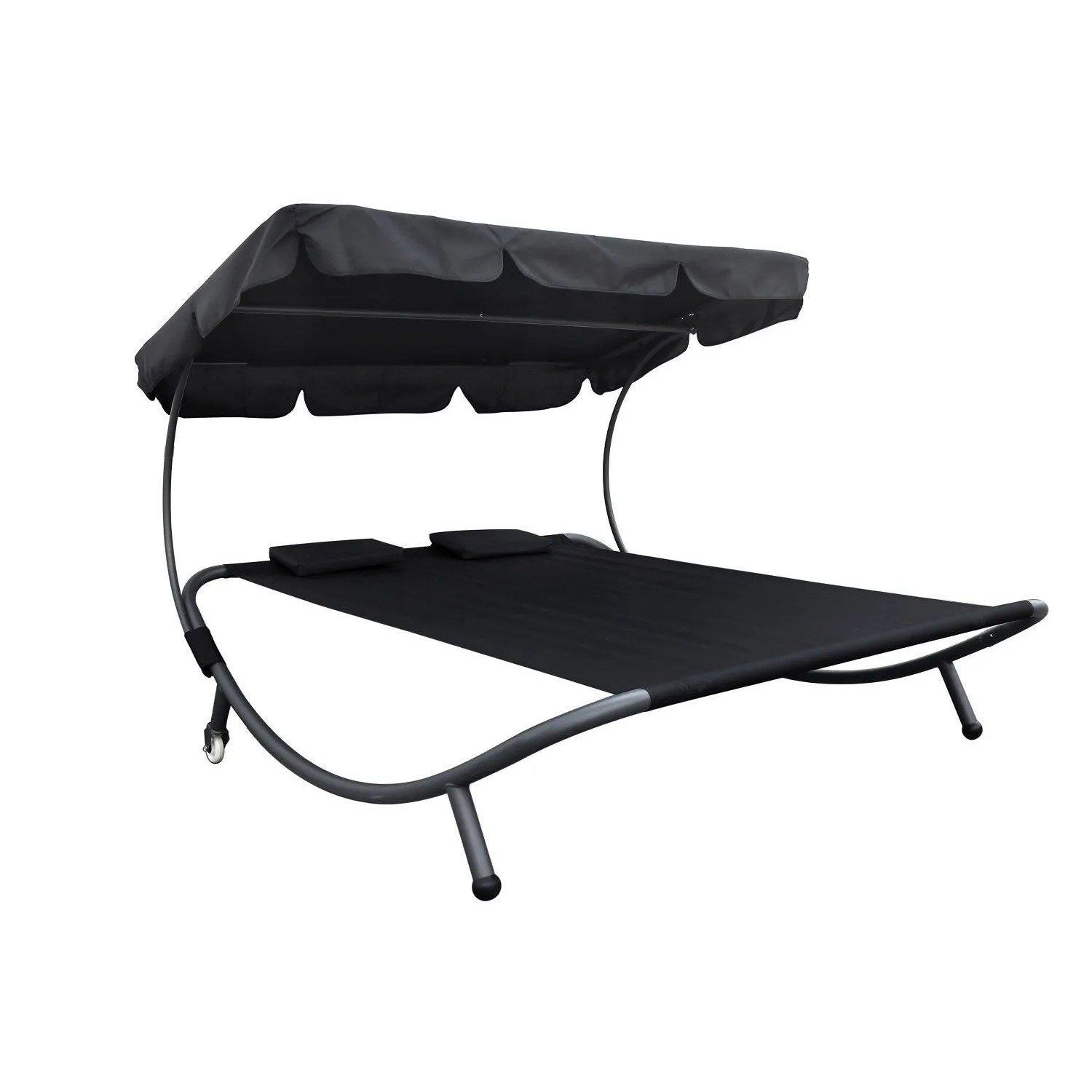 Lex XXL Doppelsonnenliege mit Dach Kopfkissen Gartenliege Relaxliege Sonnen günstig online kaufen