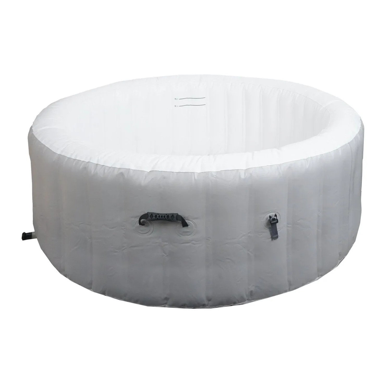 Aufblasbarer MCW Whirlpool N97 für 4 Personen, rund, Ø180cm, grau-weiß.