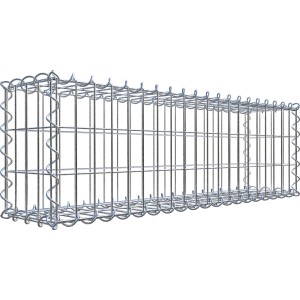 Gabiona Gabionenkorb, 30x100x20 cm, Maschenweite 5x10 cm, Drahtkorb für Einfassungen und Mauersysteme.
